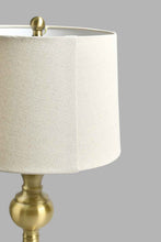 تنزيل الصورة على معرض الصور، Redtag-Gold-Metal-Pillar-Table-Lamp-Table-Lamps-Home-Decor-
