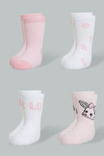 Load image into Gallery viewer, Redtag-Assorted-4-Pack-Socks-Full-Length-Infant-Girls-3 to 24 Months