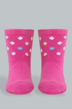 Load image into Gallery viewer, Redtag-Assorted-4-Pack-Socks-Full-Length-Infant-Girls-3 to 24 Months