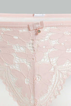 تنزيل الصورة على معرض الصور، Redtag-Ivory/Dusty-Pink-Flock-Printed-Padded-Bikini-Brief-(2-Pack)-Briefs-Bikini-Women's-