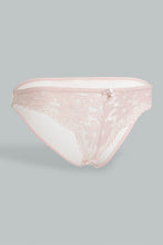 تنزيل الصورة على معرض الصور، Redtag-Ivory/Dusty-Pink-Flock-Printed-Padded-Bikini-Brief-(2-Pack)-Briefs-Bikini-Women's-