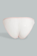 تنزيل الصورة على معرض الصور، Redtag-Ivory/Dusty-Pink-Flock-Printed-Padded-Bikini-Brief-(2-Pack)-Briefs-Bikini-Women's-