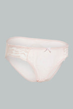 Load image into Gallery viewer, Redtag-Ivory/Dusty-Pink-Flock-Print-Bikini-Brief-(2-Pack)-Briefs-Bikini-Women's-