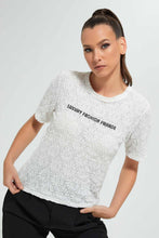 Load image into Gallery viewer, Redtag-White-Textured-Top-Celebrity-Tops,-Colour:White,-Filter:Women's-Clothing,-New-In,-New-In-LDC,-Non-Sale,-S22B,-Section:Women-Women's-