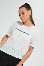 Load image into Gallery viewer, Redtag-White-Textured-Top-Celebrity-Tops,-Colour:White,-Filter:Women's-Clothing,-New-In,-New-In-LDC,-Non-Sale,-S22B,-Section:Women-Women's-