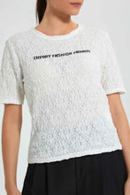Load image into Gallery viewer, Redtag-White-Textured-Top-Celebrity-Tops,-Colour:White,-Filter:Women's-Clothing,-New-In,-New-In-LDC,-Non-Sale,-S22B,-Section:Women-Women's-