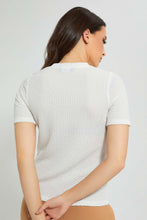 تنزيل الصورة على معرض الصور، Redtag-White-Textured-Top-Tops-Women's-0
