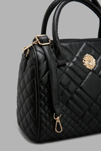 Load image into Gallery viewer, Redtag-Black-Quilted-Day-Bag-Colour:Black,-Filter:Women's-Accessories,-New-In,-New-In-Women-ACC,-Non-Sale,-W21B,-Women-Handbags-Women-