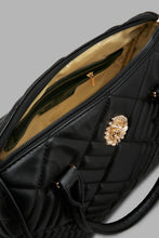 Load image into Gallery viewer, Redtag-Black-Quilted-Day-Bag-Colour:Black,-Filter:Women's-Accessories,-New-In,-New-In-Women-ACC,-Non-Sale,-W21B,-Women-Handbags-Women-