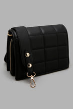 Load image into Gallery viewer, Redtag-Black-Crossbody-With-Chocolate-Quilting-Cross-Body-Bags-Women-