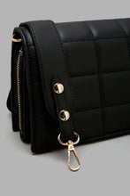 Load image into Gallery viewer, Redtag-Black-Crossbody-With-Chocolate-Quilting-Cross-Body-Bags-Women-