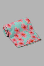 Load image into Gallery viewer, Redtag-Teal-Floral-Printed-Single-Fleece-Blanket-0,-Colour:Teal,-Filter:Home-Bedroom,-HMW-BED-Blankets,-New-In,-New-In-HMW-BED,-Non-Sale,-S22A,-Section:Homewares-Home-Bedroom-