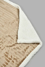 تنزيل الصورة على معرض الصور، Redtag-Beige-Stripe-Reversible-Blanket-(Double-Size)-Blankets-Home-Bedroom-