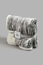 تنزيل الصورة على معرض الصور، Redtag-Grey-Reversible-Textured-Blanket-(Single-Size)-Blankets-Home-Bedroom-