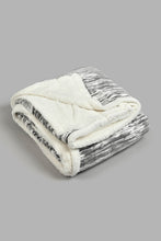تنزيل الصورة على معرض الصور، Redtag-Grey-Reversible-Textured-Blanket-(Single-Size)-Blankets-Home-Bedroom-
