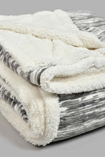تنزيل الصورة على معرض الصور، Redtag-Grey-Reversible-Textured-Blanket-(Single-Size)-Blankets-Home-Bedroom-