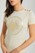 تنزيل الصورة على معرض الصور، Redtag-Beige-T-Shirt-With-Artwork-Graphic-Prints-Women's-0