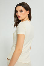 تنزيل الصورة على معرض الصور، Redtag-Beige-T-Shirt-With-Artwork-Graphic-Prints-Women's-0