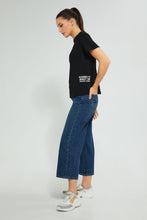 تنزيل الصورة على معرض الصور، Redtag-Black-T-Shirt-With-Print-Graphic-Prints-Women's-0
