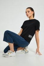 تنزيل الصورة على معرض الصور، Redtag-Black-T-Shirt-With-Print-Graphic-Prints-Women's-0