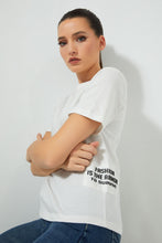تنزيل الصورة على معرض الصور، Redtag-White-T-Shirt-With-Print-Graphic-Prints-Women's-0