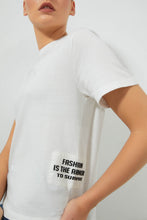 تنزيل الصورة على معرض الصور، Redtag-White-T-Shirt-With-Print-Graphic-Prints-Women's-0