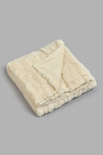Load image into Gallery viewer, Redtag-Beige-Faux-Fur-Throw-Throws-Home-Bedroom-