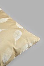 تنزيل الصورة على معرض الصور، Redtag-Beige-Leaf-Jacquard-Cushion-Cushions-Home-Bedroom-
