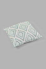 تنزيل الصورة على معرض الصور، Redtag-Green-Geometric-Jacquard-Cushion-Cushions-Home-Bedroom-