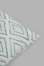 تنزيل الصورة على معرض الصور، Redtag-Green-Geometric-Jacquard-Cushion-Cushions-Home-Bedroom-