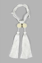 تنزيل الصورة على معرض الصور، Redtag-Ivory-Curtain-Tie-Back-With-Pearl-Tassels-Colour:Ivory,-Filter:Home-Bedroom,-HMW-BED-Tie,-New-In,-New-In-HMW-BED,-Non-Sale,-S22A,-Section:Homewares-Home-Bedroom-