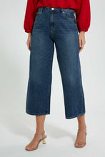 Load image into Gallery viewer, Redtag-Blue-Wide-Leg-Denim-Jeans-Regular-Fit-Women's-