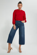 Load image into Gallery viewer, Redtag-Blue-Wide-Leg-Denim-Jeans-Regular-Fit-Women's-