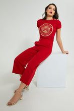 Load image into Gallery viewer, Redtag-Red-Wide-Leg-Pant-Trousers-Women's-0