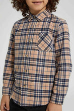 تنزيل الصورة على معرض الصور، Redtag-Stone-Long-Sleeve-Check-Shirt-Casual-Shirts-Boys-2 to 8 Years