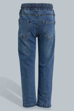 تنزيل الصورة على معرض الصور، Redtag-Stone-Wash-Elasticated-Waist-Jean-Jeans-Pull-On-Boys-2 to 8 Years