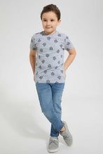 تنزيل الصورة على معرض الصور، Redtag-Blue-Elasticated-Waist-Jean-For-Boys-Jeans-Slim-Fit-Boys-2 to 8 Years