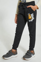 Load image into Gallery viewer, Redtag-Charcoal-Jogpant-With-Print-Joggers-Boys-2 to 8 Years