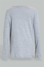 تنزيل الصورة على معرض الصور، Redtag-Grey-Dinosaur-Long-Sleeve-T-Shirt-And-Long-Pant-Pyjamas-Pyjama-Sets-Boys-2 to 8 Years