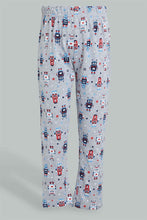تنزيل الصورة على معرض الصور، Redtag-Red-Robot-Print-Short-Sleeve-T-Shirt-And-Long-Pant-Pyjamas-Pyjama-Sets-Boys-2 to 8 Years