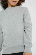 تنزيل الصورة على معرض الصور، Redtag-Grey-Marl-Crew-Neck-Pullover-Pullovers-Boys-2 to 8 Years