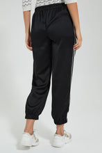 Load image into Gallery viewer, Redtag-Black-Jogger-Pants-With-Side-Details-Celebrity-Trousers,-Colour:Black,-Filter:Women's-Clothing,-New-In,-New-In-LDC,-Non-Sale,-S22A,-Section:Women-Women's-
