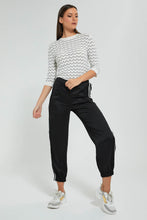 Load image into Gallery viewer, Redtag-Black-Jogger-Pants-With-Side-Details-Celebrity-Trousers,-Colour:Black,-Filter:Women's-Clothing,-New-In,-New-In-LDC,-Non-Sale,-S22A,-Section:Women-Women's-