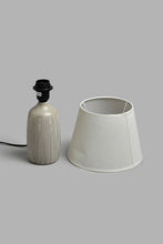 تنزيل الصورة على معرض الصور، Redtag-Beige-Ceramic-Textured-Table-Lamp-Table-Lamps-Home-Decor-
