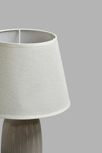 تنزيل الصورة على معرض الصور، Redtag-Beige-Ceramic-Textured-Table-Lamp-Table-Lamps-Home-Decor-