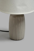 تنزيل الصورة على معرض الصور، Redtag-Beige-Ceramic-Textured-Table-Lamp-Table-Lamps-Home-Decor-