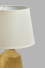 تنزيل الصورة على معرض الصور، Redtag-Gold-Ceramic-Embossed-Base-Table-Lamp-Table-Lamps-Home-Decor-