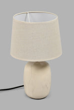 Load image into Gallery viewer, Redtag-Beige-Ceramic-Textured-Base-Table-Lamp-Colour:Beige,-Filter:Home-Decor,-HMW-HOM-Table-Lamps,-New-In,-New-In-HMW-HOM,-Non-Sale,-S22A,-Section:Homewares-Home-Decor-