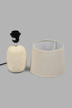 Load image into Gallery viewer, Redtag-Beige-Ceramic-Textured-Base-Table-Lamp-Colour:Beige,-Filter:Home-Decor,-HMW-HOM-Table-Lamps,-New-In,-New-In-HMW-HOM,-Non-Sale,-S22A,-Section:Homewares-Home-Decor-