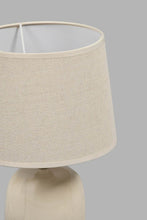 Load image into Gallery viewer, Redtag-Beige-Ceramic-Textured-Base-Table-Lamp-Colour:Beige,-Filter:Home-Decor,-HMW-HOM-Table-Lamps,-New-In,-New-In-HMW-HOM,-Non-Sale,-S22A,-Section:Homewares-Home-Decor-